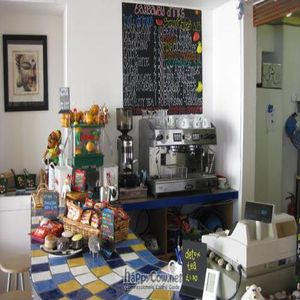 Coffee HQ, Farmer 30 Blend from Origin Coffee ensures that the farmer gets 30% of the profit. This is world class coffee!  at The Beached Lamb Cafe in Newquay