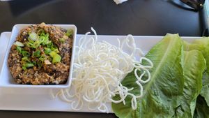Lettuce wrap at the hive vegan eatery in Houston