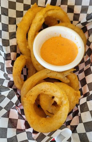 Onion Rings - need I say more?! at the hive vegan eatery in Houston
