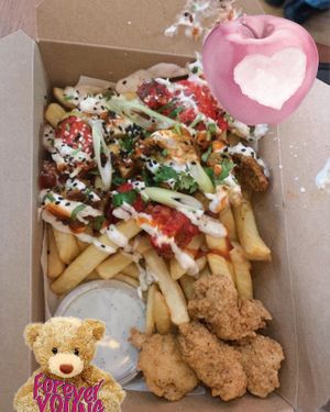 Mixed kebab box   at Vegan Sting in Manchester