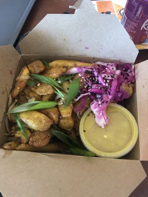 Salt & pepper chick’n box. My photo doesn’t do this meal justice!   at Vegan Sting in Manchester