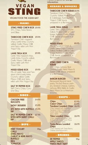   at Vegan Sting in Manchester