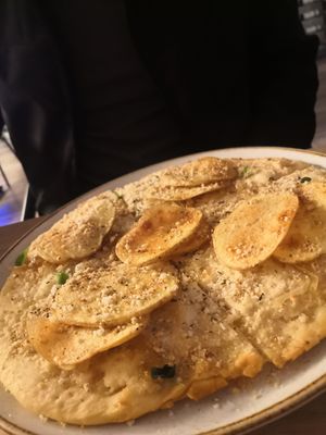 The potato pizza at Gigi's Plant Based in Pereira