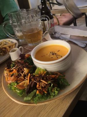 Carrot soup at Gigi's Plant Based in Pereira