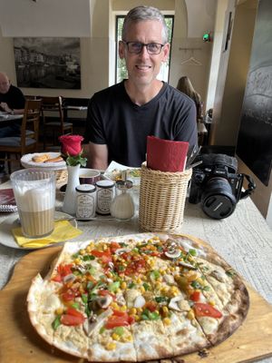 Vegan Flambé 🤤  at Ile de France in Klagenfurt