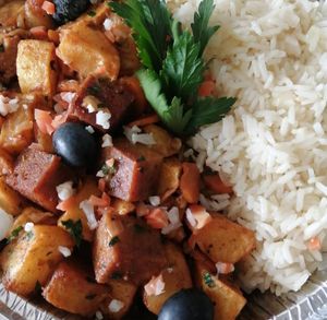 Arroz á bolhão pato at Lupin Snack Bar in Porto