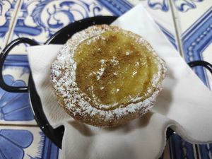 Pastel de nata at Lupin Snack Bar in Porto