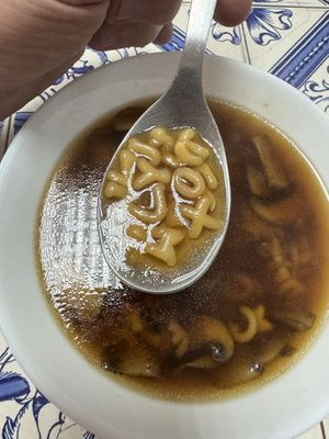Mushroom soupp  at Lupin Snack Bar in Porto