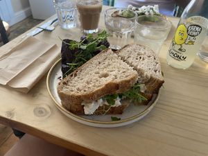 “Egg” and cress sandwich  at Fika+ in Chester