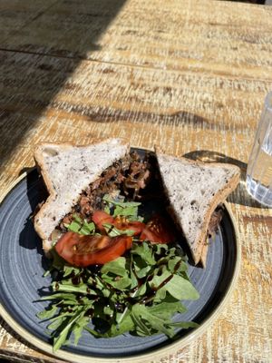 juicy marbles on gluten free sandwich   at Fika+ in Chester