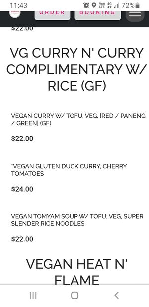 Vegan options 2 at Monsoon in Launceston