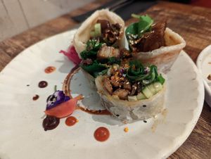 Mock duck roti at Monsoon in Launceston