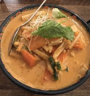 Vegan Paneng Curry with Tofu   at Monsoon in Launceston