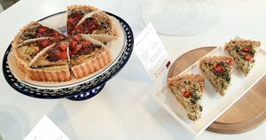 two kinds of quiche at Wholesome 홀썸 in Seoul