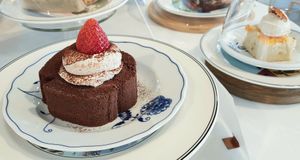 Chocolate roll cake at Wholesome 홀썸 in Seoul