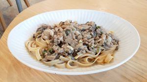 Mushroom pasta at Wholesome 홀썸 in Seoul