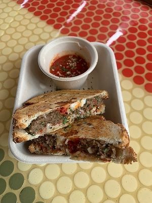 No-Meat ball panini is a top seller at Grandinetti's Powered By Earth Italian Spot in Hollywood