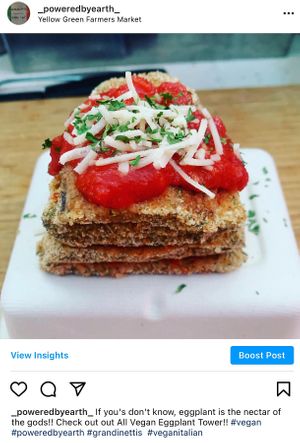 Eggplant Tower at Grandinetti's Powered By Earth Italian Spot in Hollywood