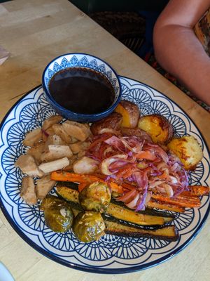 Sunday lunch with 'chicken' at The Magic Sunflower in Dronfield