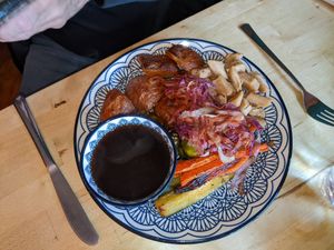 Sunday lunch with 'chicken' at The Magic Sunflower in Dronfield