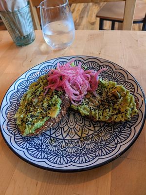 Avocado toast at The Magic Sunflower in Dronfield