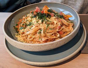 Pappardelle mit Haselnuss-Tomatenpesto at  EssEnz in Muehlacker