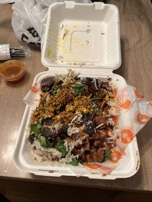 It looked better before I accidentallydropped it!  at Cafe Eclectic in Memphis