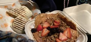 Tofu breakfast burrito & vegan pancake at Cafe Eclectic in Memphis