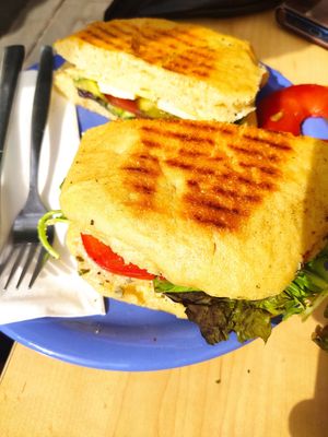 Breakfast sandwich at Café Rotkehlchen - Merowingerstraße in Cologne
