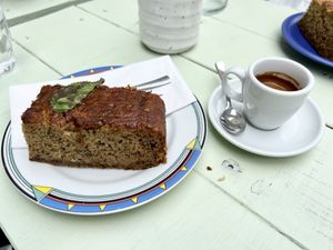 The banana bread   at Café Rotkehlchen - Merowingerstraße in Cologne
