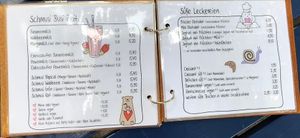 Speisekarte / menu  at Café Rotkehlchen - Merowingerstraße in Cologne
