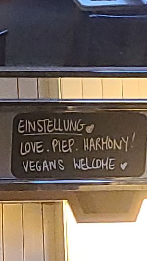cheesy quote at Café Rotkehlchen - Merowingerstraße in Cologne