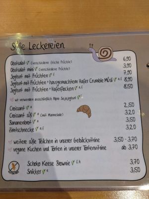 Menu - pastries & more. at Café Rotkehlchen - Merowingerstraße in Cologne