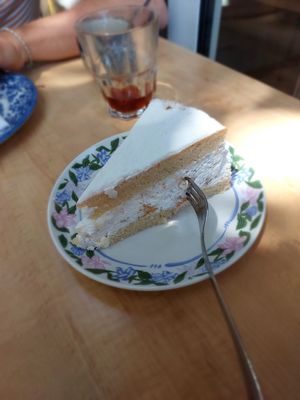 Cheese cake at Café Rotkehlchen - Merowingerstraße in Cologne