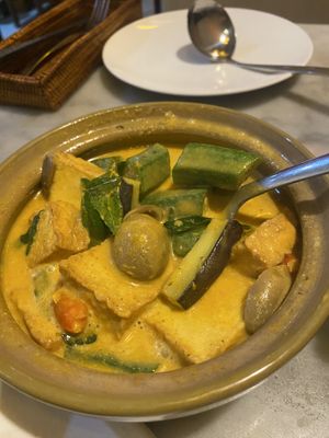 Vegan FishCake curry  at Dharma Kitchen in Jakarta