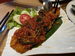 Ayam gemprek at Dharma Kitchen in Jakarta