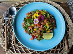 And this yummy Roasted Eggplant Salad. 

 Nora’s Cafe is definitely recommended. at Nora's Cafe in Phu Quoc