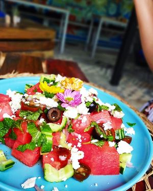 Watermelon salad  #Veganuary at Nora's Cafe in Phu Quoc