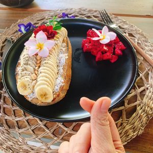 Banana peanut butter Toast   at Nora's Cafe in Phu Quoc
