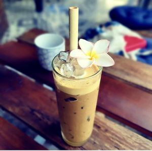 Very good and creamy milk coffee   at Nora's Cafe in Phu Quoc