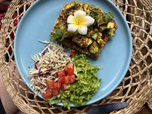 Avocado toast  at Nora's Cafe in Phu Quoc