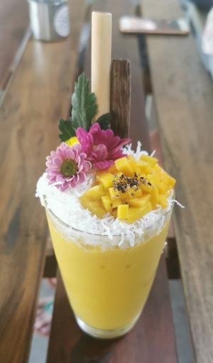 Mango smoothie at Nora's Cafe in Phu Quoc