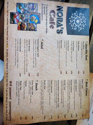 Menu September 2023 at Nora's Cafe in Phu Quoc