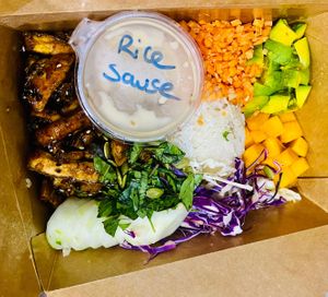 The vegan bowl without egg.  at Nora's Cafe in Phu Quoc