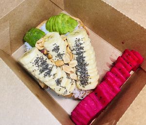 Toast with peanut butter and avocado   at Nora's Cafe in Phu Quoc