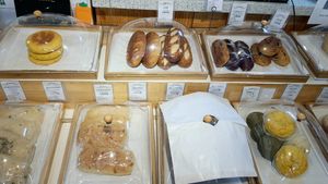 Display of breads at Salute - 살루떼 in Chuncheon