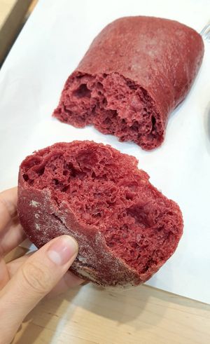 beetroot sweet potato ciabatta - close-up at Salute - 살루떼 in Chuncheon