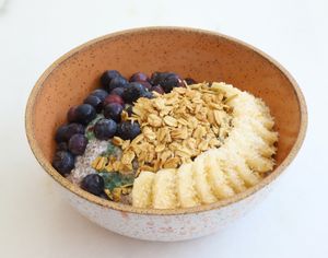 Blue Majik Chia pudding (Gluten Free, Diary Free, Vegan) at Paradeco Coffee Roasters in St Petersburg