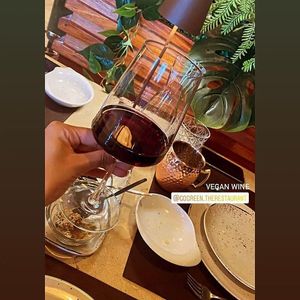 Vegan wine at Go Green The Restaurant in Luanda