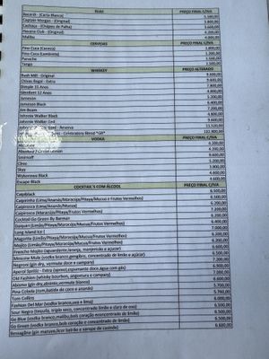 Vegan menu  at Go Green The Restaurant in Luanda